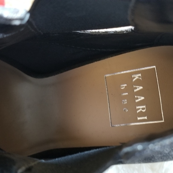 Kaari Blue Pewter Peep Toe Ankle Bootie - Picture 4 of 6